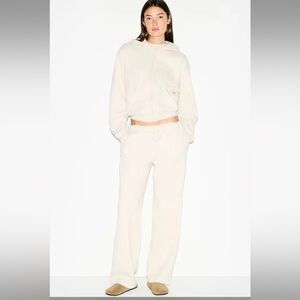 Skims Oatmeal Heather Zip Up Sweatshirt